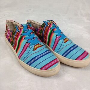 Pacha Mama Sneakers Womens 9 Woven Peruvian Artisan Lace Up Shoes Tribal Western
